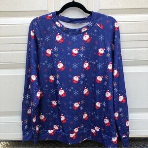 Christmas Santa Clause Print Long Sleeve T-Shirt